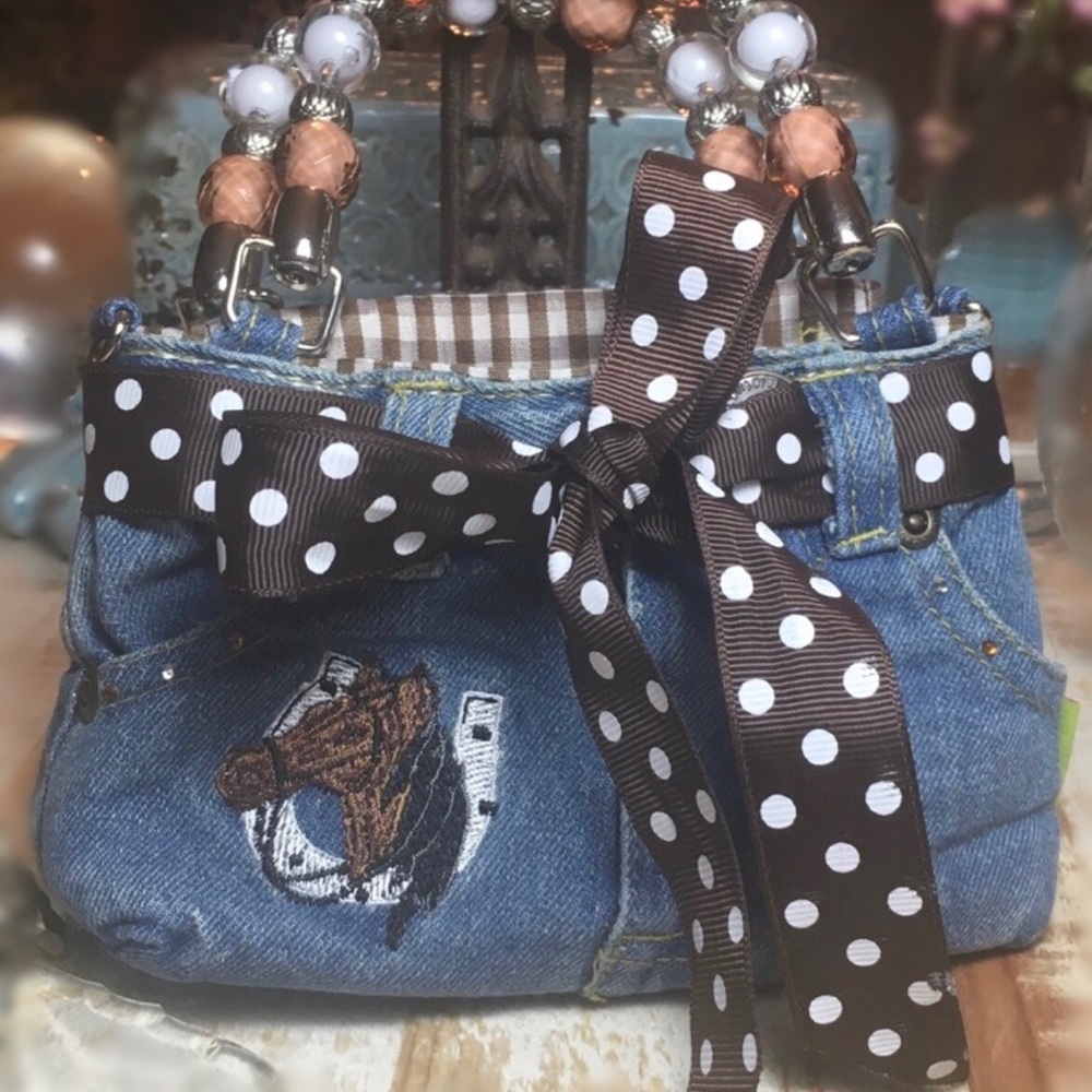 ADORABLE JEANS  CLUTCH PURSE 🌸